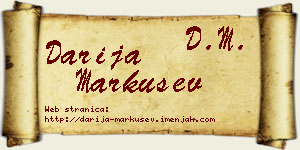 Darija Markušev vizit kartica